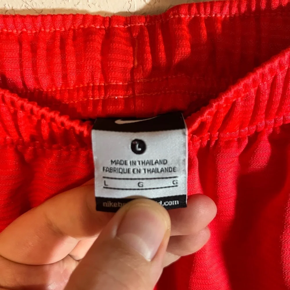 Kids Red Nike Athletic Shorts Size L